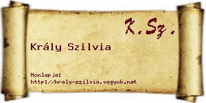 Krály Szilvia névjegykártya