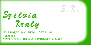 szilvia kraly business card